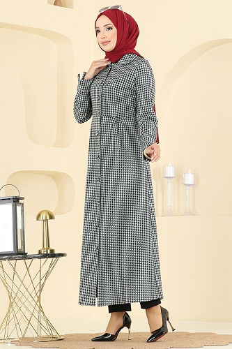 moda selvim Dress 5081ERK1158 Gray - Thumbnail