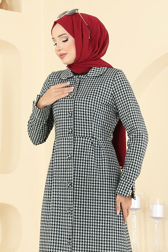 moda selvim Dress 5081ERK1158 Gray - Thumbnail