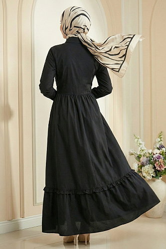 moda selvim Dress 5100DNZ1191-M Black - Thumbnail