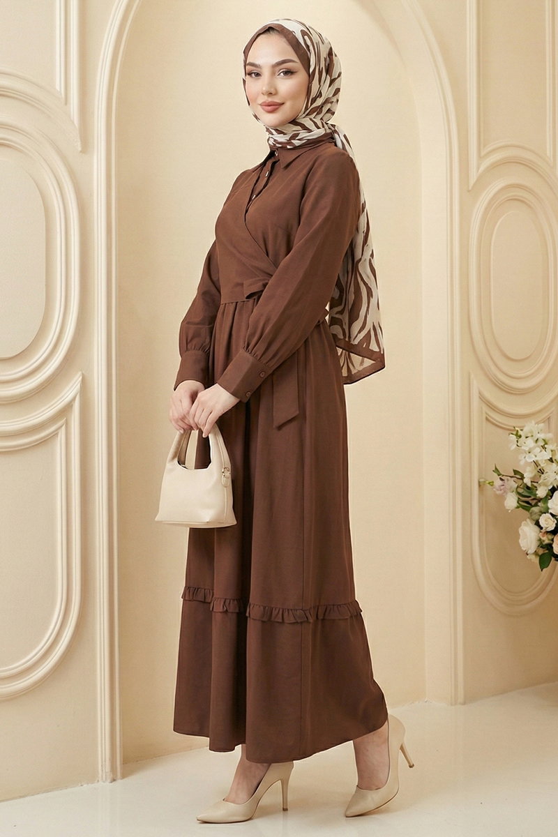Dress 5100DNZ1191-M Brown - Moda Selvim