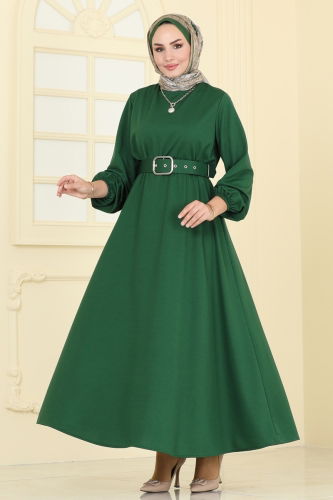 moda selvim Dress 510MP806 Emerald - Thumbnail