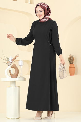 moda selvim Dress 5110ERK1158 Black - Thumbnail