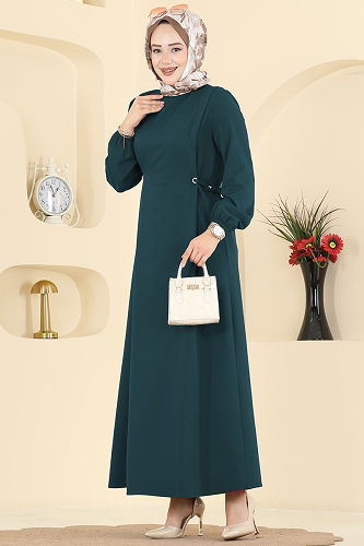 moda selvim الفستان بترولي 5110ERK1158 - Thumbnail