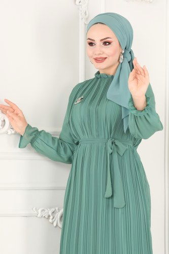 moda selvim Dress 5119AL357 Mint - Thumbnail