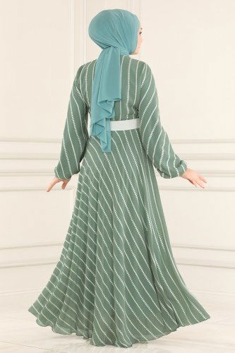 moda selvim Dress 5148AL357 Mint - Thumbnail