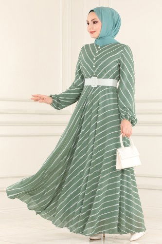 moda selvim Dress 5148AL357 Mint - Thumbnail