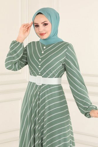 moda selvim Dress 5148AL357 Mint - Thumbnail
