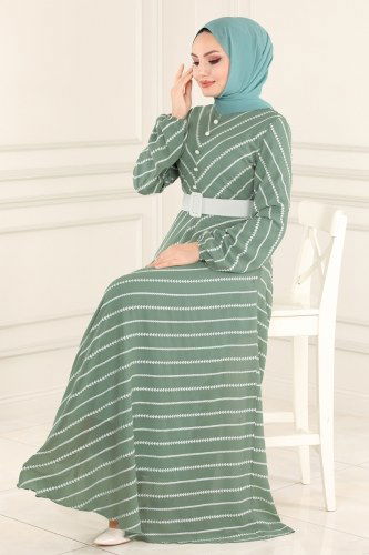 moda selvim Dress 5148AL357 Mint - Thumbnail