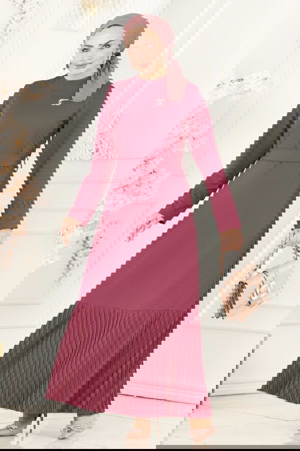 Modaselvim خصم صافٍ20%+20% في سلة التسوق الفستان وردي 5201AL357