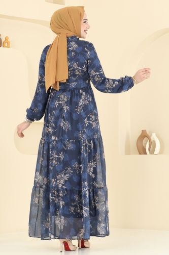 moda selvim الفستان كحلي 5205AL357 - Thumbnail