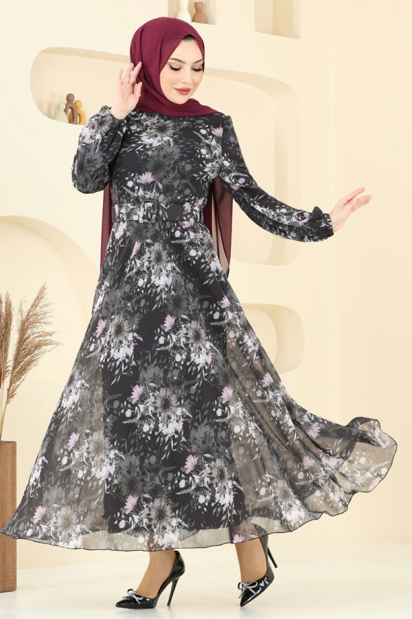 Modaselvim خصم صافٍ20%+20% في سلة التسوق الفستان أسود 5206AL357