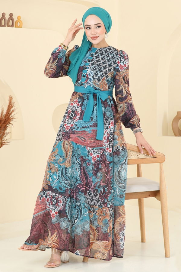 Modaselvim NET 20%+20% DISCOUNT IN THE CARD Dress 5297AL357 Petroleum