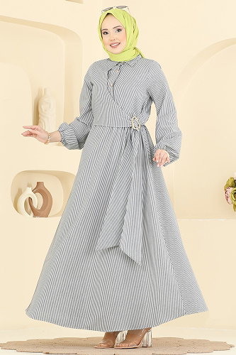 moda selvim Dress 5303NFC1010 Black - Thumbnail