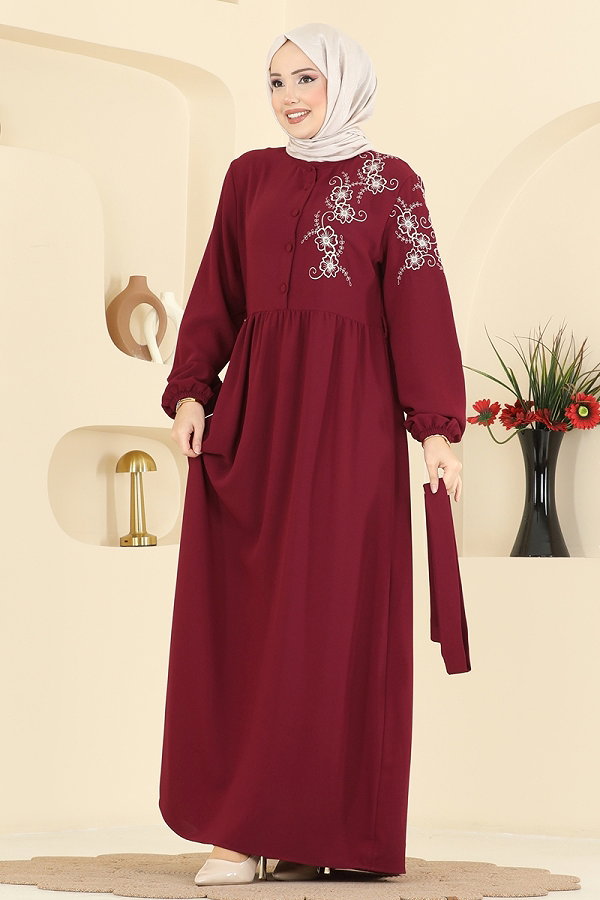 A.S.N. - Dress 550ASN888 Burgundy