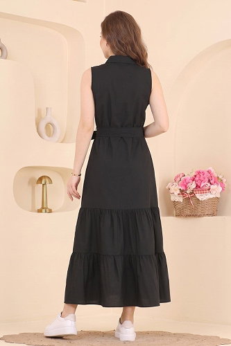 moda selvim Dress 55291JNT1202 Black - Thumbnail