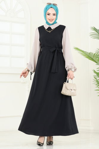 S.V.L. - Dress 555S324 Black