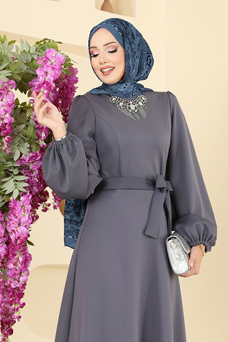 moda selvim Dress 5565EDF311 Smoked - Thumbnail