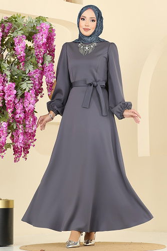 moda selvim Dress 5565EDF311 Smoked - Thumbnail