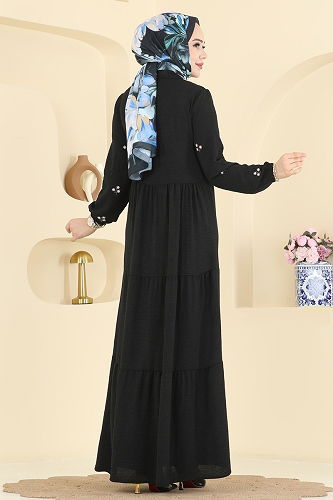 moda selvim Dress 5572ZNN863 Black - Thumbnail