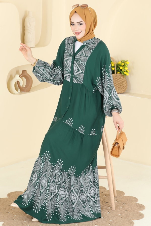 安*夫様 green clothing サイズXL Dress 5575ZNNK1102 Emerald - Moda Selvim