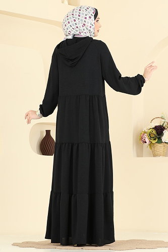 moda selvim Dress 5635ZNN863 Black - Thumbnail