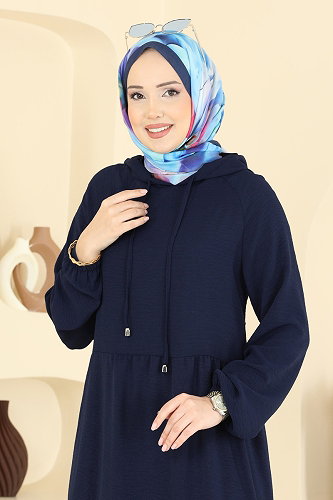 moda selvim الفستان كحلي 5635ZNN863 - Thumbnail