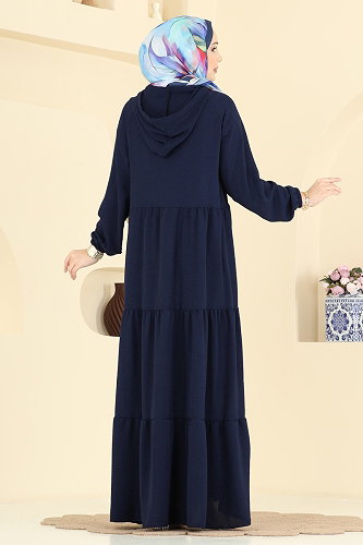 moda selvim الفستان كحلي 5635ZNN863 - Thumbnail