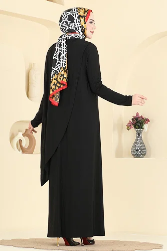 moda selvim Dress 5640ZNN863 Black - Thumbnail