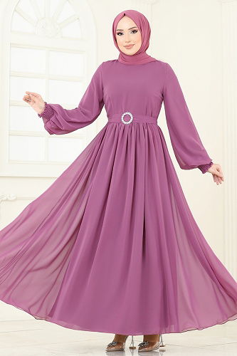 moda selvim Dress 5672EDF311 Rose Dried - Thumbnail