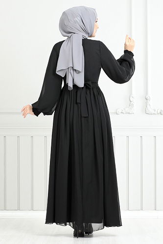 moda selvim Dress 5672END900-M Black - Thumbnail