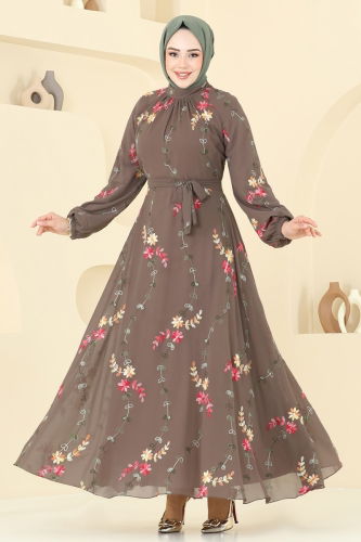 moda selvim Dress 5682EDF311 Dark Vision - Thumbnail