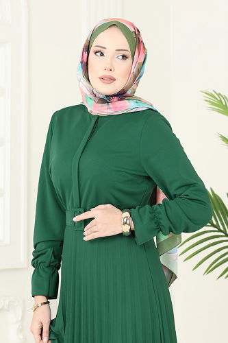 moda selvim الفستان زيتي 5730EDF311 - Thumbnail