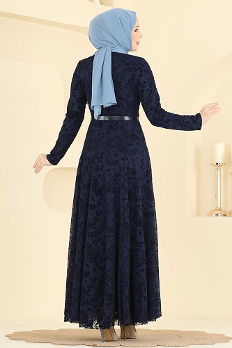 moda selvim Dress 5752EDF311 Navy Blue - Thumbnail
