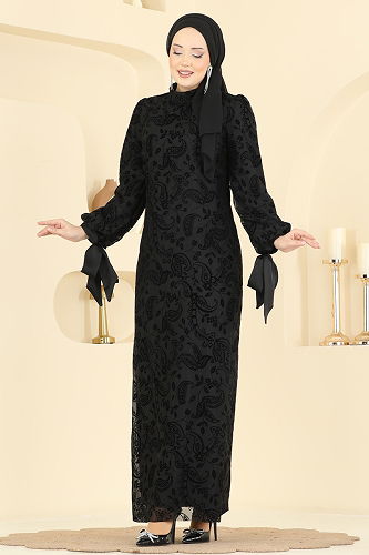 moda selvim Dress 5753EDF311 Black - Thumbnail