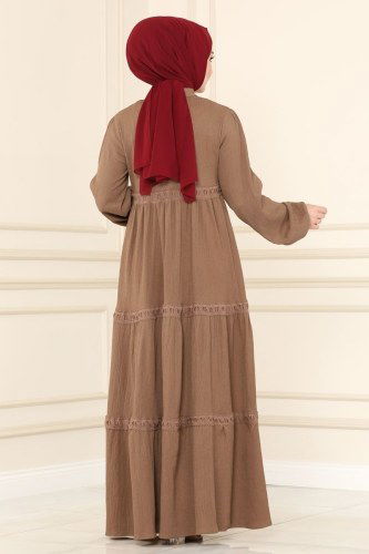 moda selvim 5842BSK463 فيزيون فستان - Thumbnail