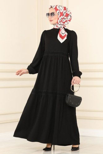B.İ.S.S.K. - Dress 5858BSK463 Black