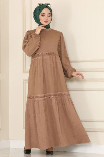 moda selvim Dress 5858BSK463 Vision - Thumbnail