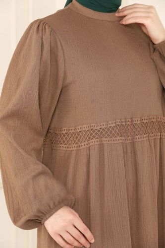 moda selvim 5858BSK463 فيزيون فستان - Thumbnail
