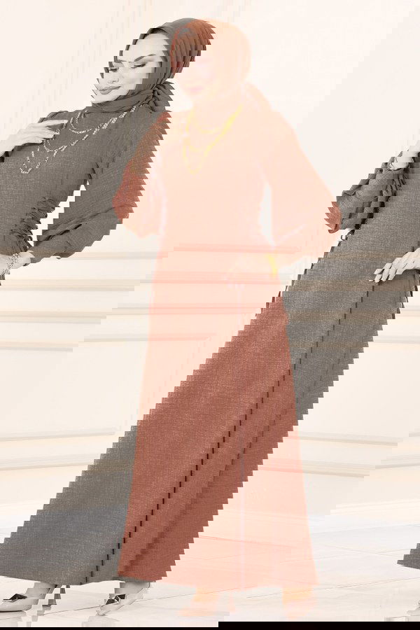 Modaselvim NET 20%+20% DISCOUNT IN THE CARD Dress 5962BSK463 Brown