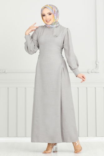 B.İ.S.S.K. - Dress 5962BSK463 Gray