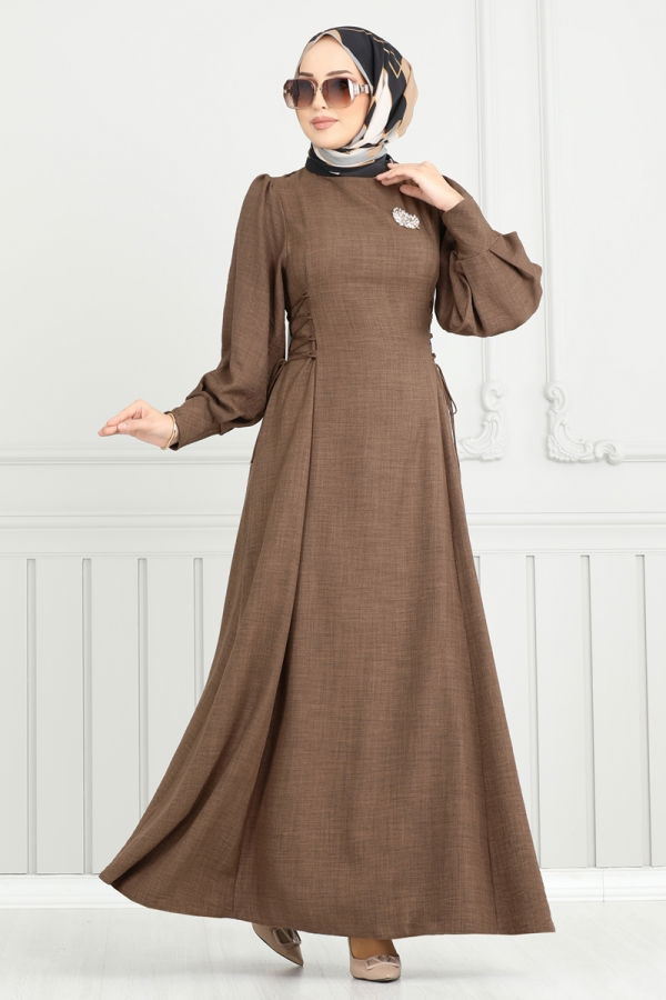 Modaselvim NET 20%+20% DISCOUNT IN THE CARD Dress 5962BSK463 Light Brown