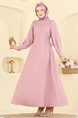 moda selvim Dress 5962BSK463 Rose Dried - Thumbnail