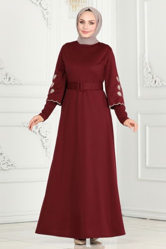 U.K.B. - DRESS 6000UKB139 Burgundy