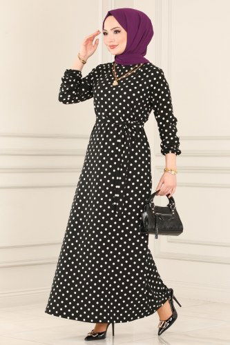 A.D.K. - Dress 6001ADK807 Polka Dot