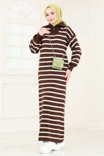 K.L.N. - Dress 6025KLN570 Brown