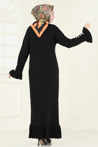 moda selvim Dress 6026KLN570 Black - Thumbnail