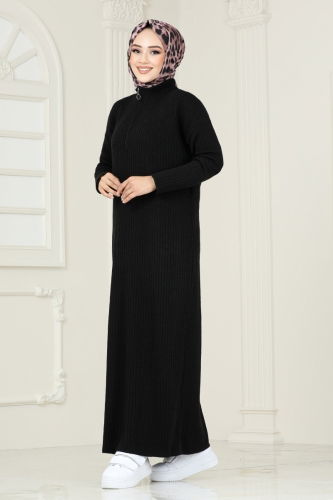 الفستان أسود 6027KL1035-M
