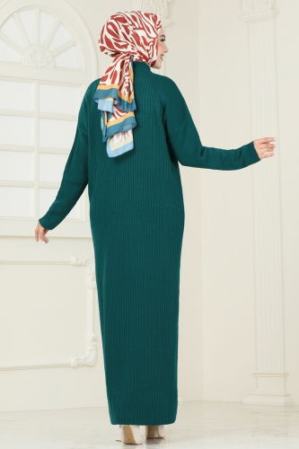 moda selvim Dress 6027KLN570 Emerald - Thumbnail