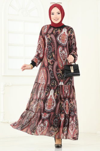 U.Z. - Dress 6071UZ662 Burgundy
