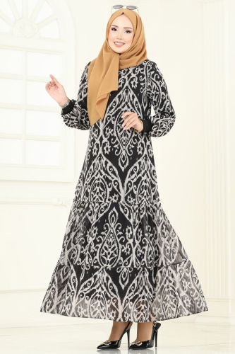 U.Z. - Dress 6071UZ662 Pattern3 Vision&Black